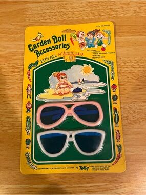Garden Doll Accessories Pink & White Sunglasses Set Totsy 1983